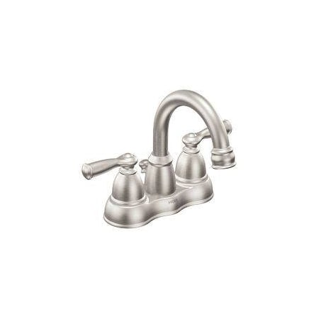 Moen Two-Handle High Arc Bathroom Faucet in Spot Resist Brushed Nickel 84790SRN